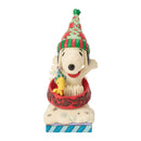 Peanuts by Jim Shore - Snoopy Woodstock Dog Bowl Sled Figurine