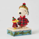 Peanuts by Jim Shore - Snoopy & Woodstock Plaid Puffer Jackets