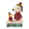 Peanuts by Jim Shore - Snoopy & Woodstock Plaid Puffer Jackets