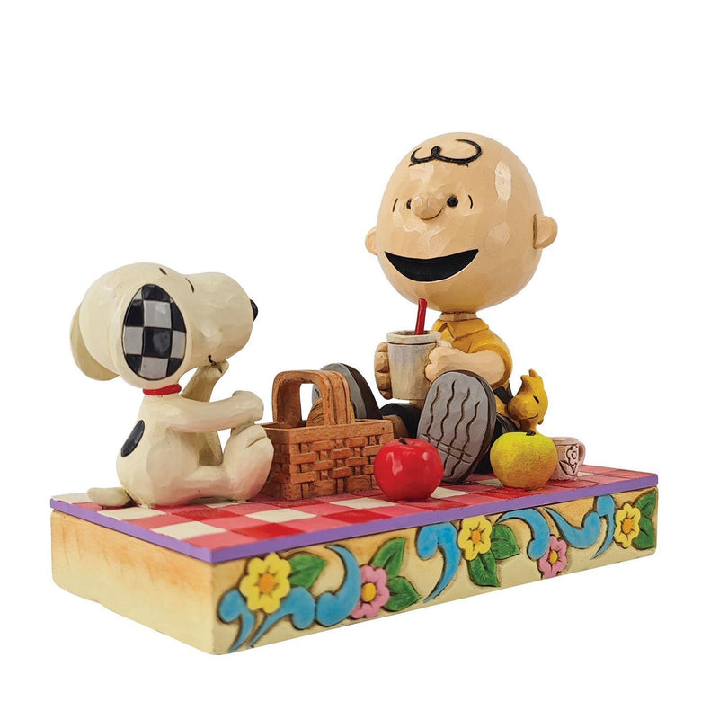 Peanuts by Jim Shore - Snoopy, Woodstock & Charlie on Picnic