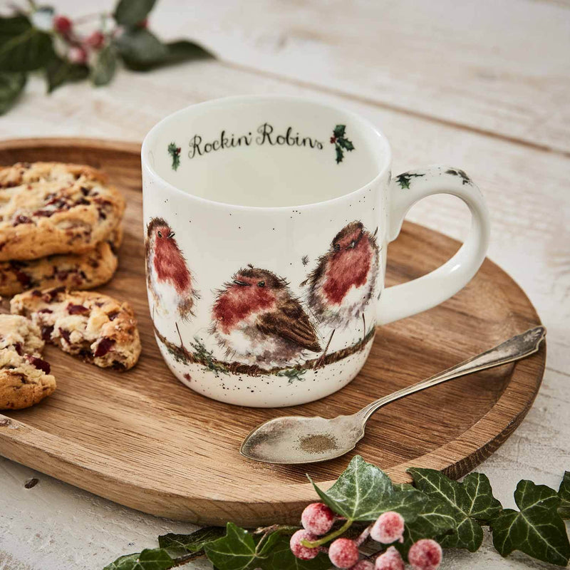 Royal Worcester Wrendale Designs - Robin Mug