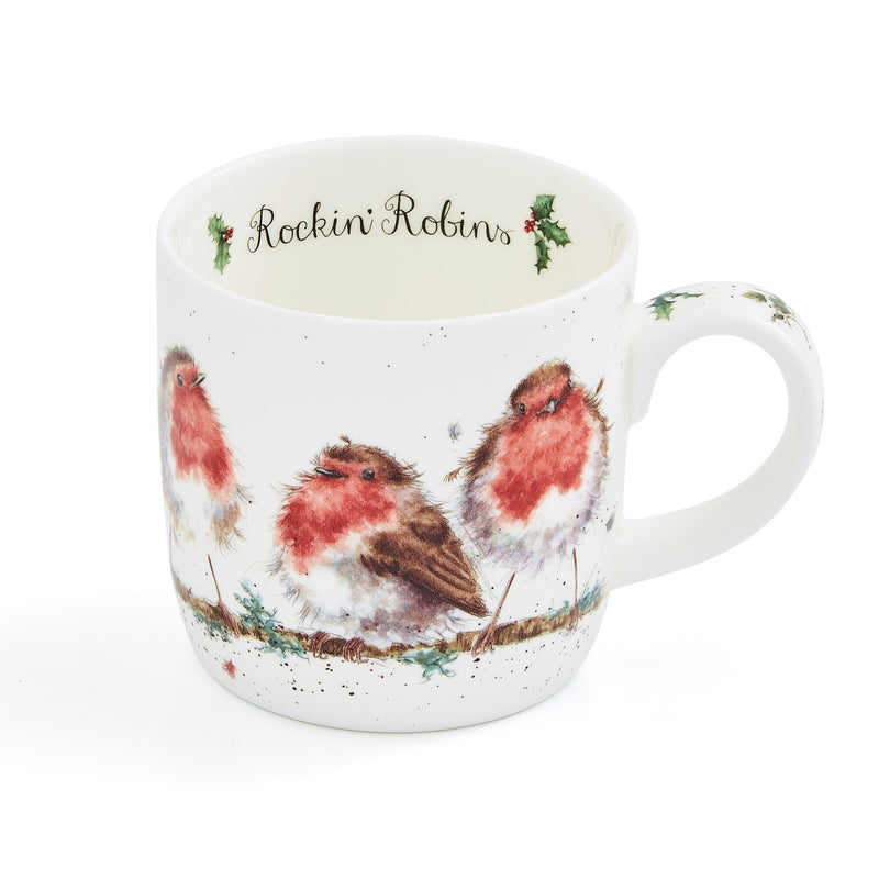 Royal Worcester Wrendale Designs - Robin Mug