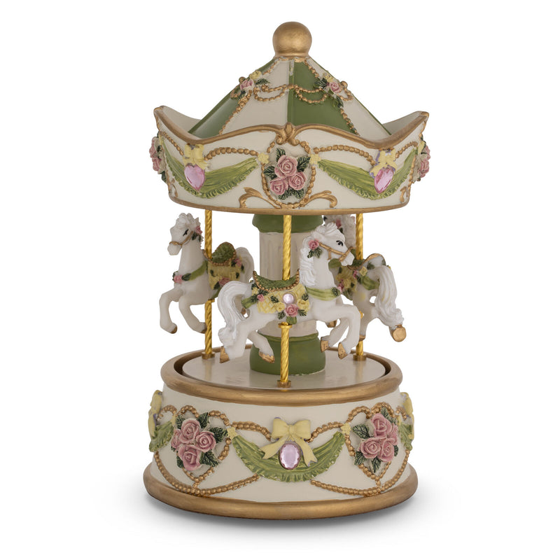 Russell Collection Giftware - 3 Horse Carousel Pet Limone