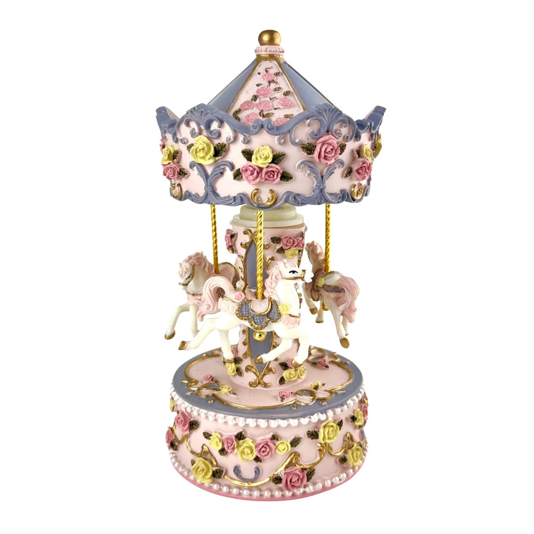 Russell Collection Giftware - 3 Horse Carousel Petite Pearl – Bella ...