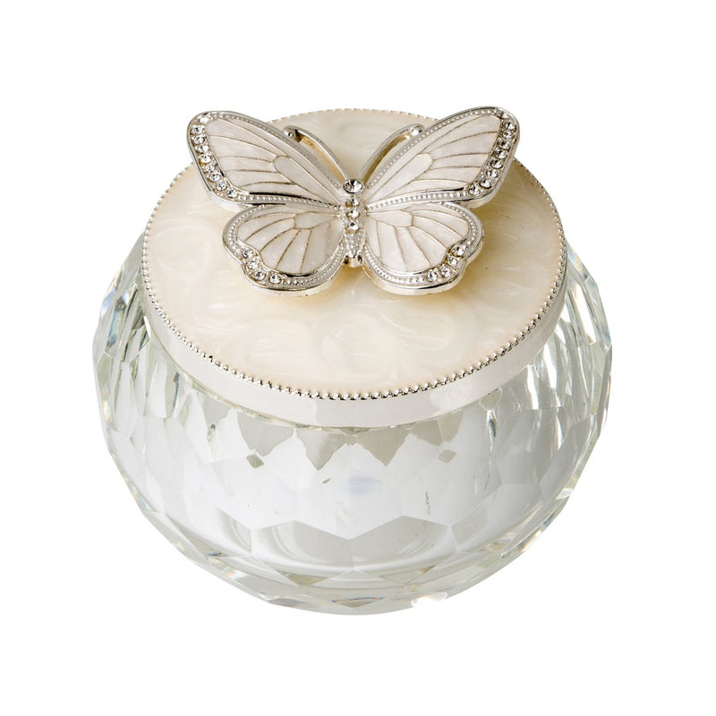 Russell Collection Giftware - Glass And Epoxy Jewellery Box With Butterfly