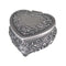 Russell Collection Giftware - Heart-Shaped Jewellery Box Pewter Finish Large