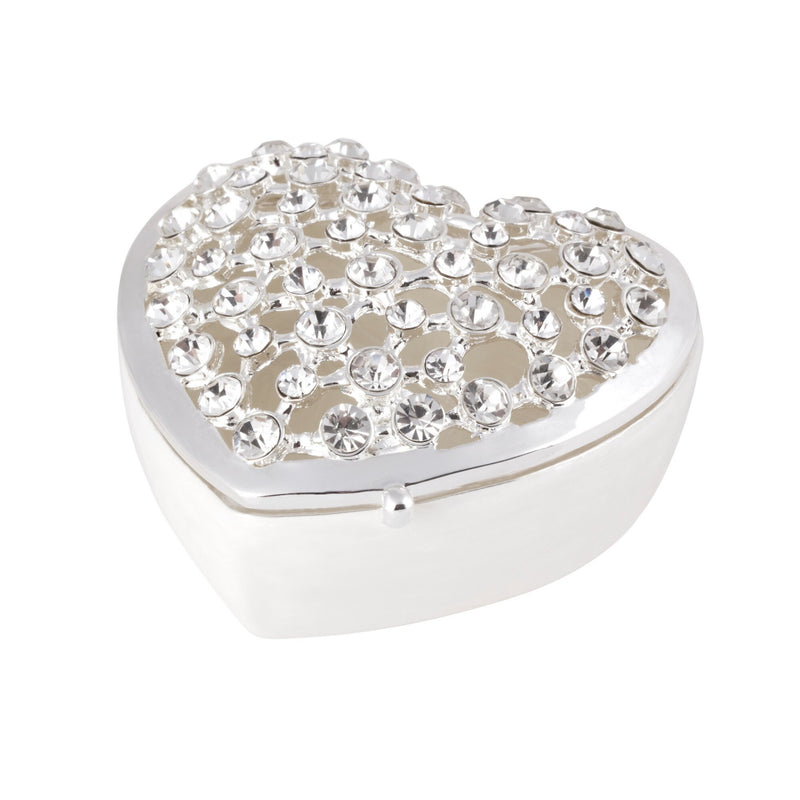 Russell Collection Giftware - Heart Rhinestone Trinket Box