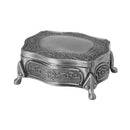 Russell Collection Giftware - Jewellery Box Megan Pewter Finish