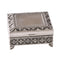 Russell Collection Silverplate Giftware - Square Jewellery Box With Leaf Pattern Medium