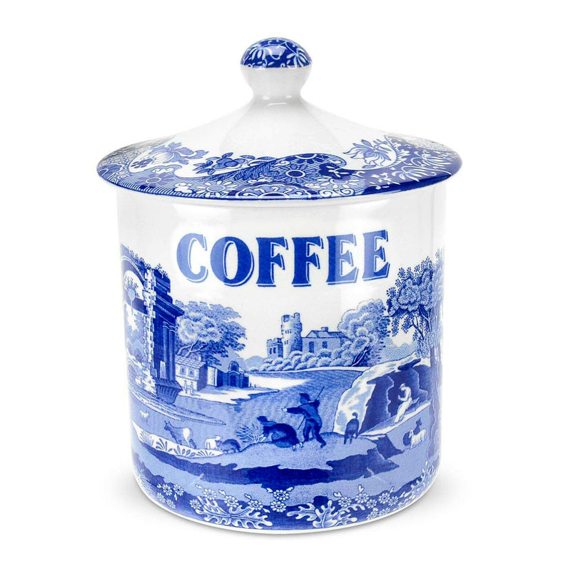 Spode Blue Italian - Covered Canister Coffee