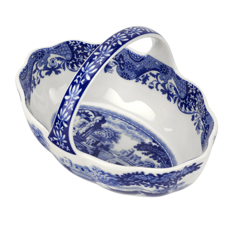 Spode Blue Italian - Handled Basket