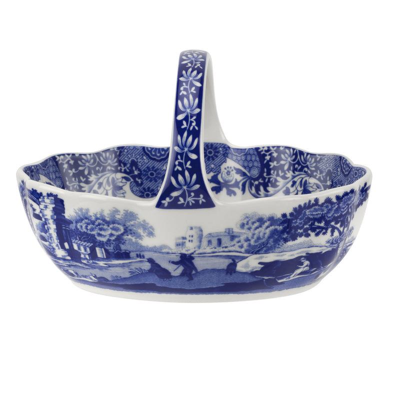 Spode Blue Italian - Handled Basket