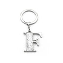 Whitehill Faux Silver Glitter Keyring "F"