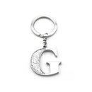 Whitehill Faux Silver Glitter Keyring "G"