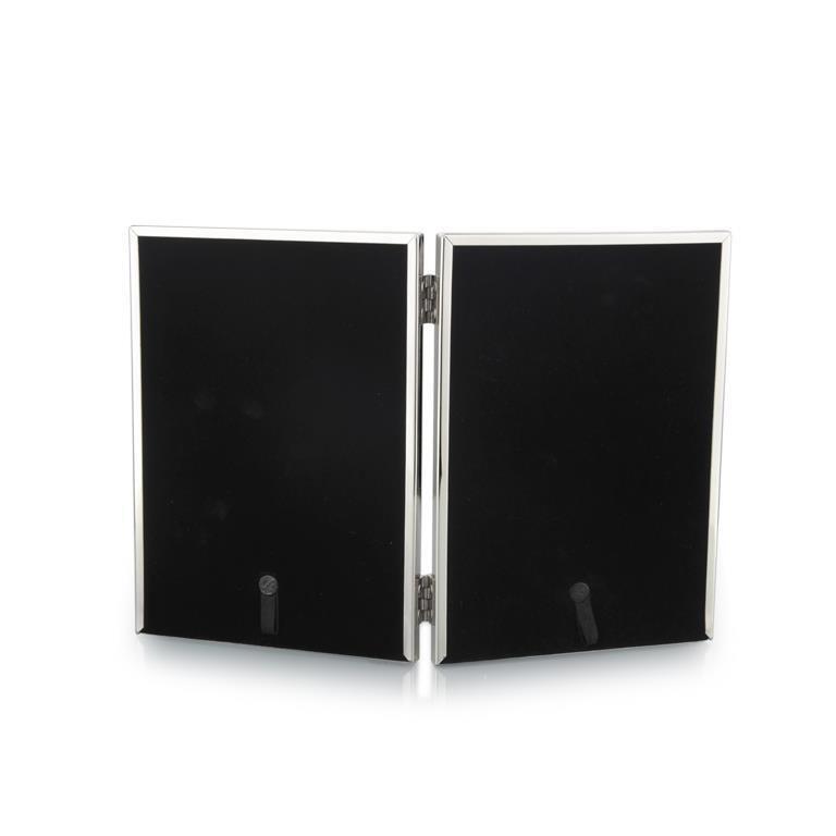 Whitehill Studio - Silver plated Beaded Double Photo Frame 10cm x 15cm