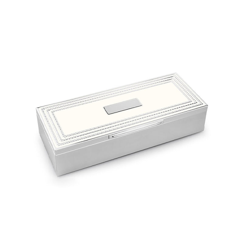 Whitehill Giftware - White Love Link Oblong Jewellery Box