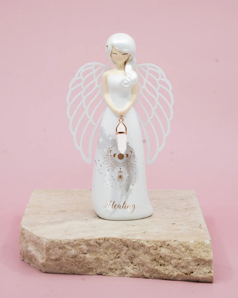 You Are An Angel 155mm Figurine - Healing - Clear Quartz