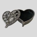 Pewter Heart-Shaped Jewelry Box