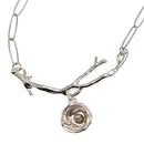 Wishnest 19" Silver-Tone (Branch, Nest with 1 Gray Seed Pod Necklace)