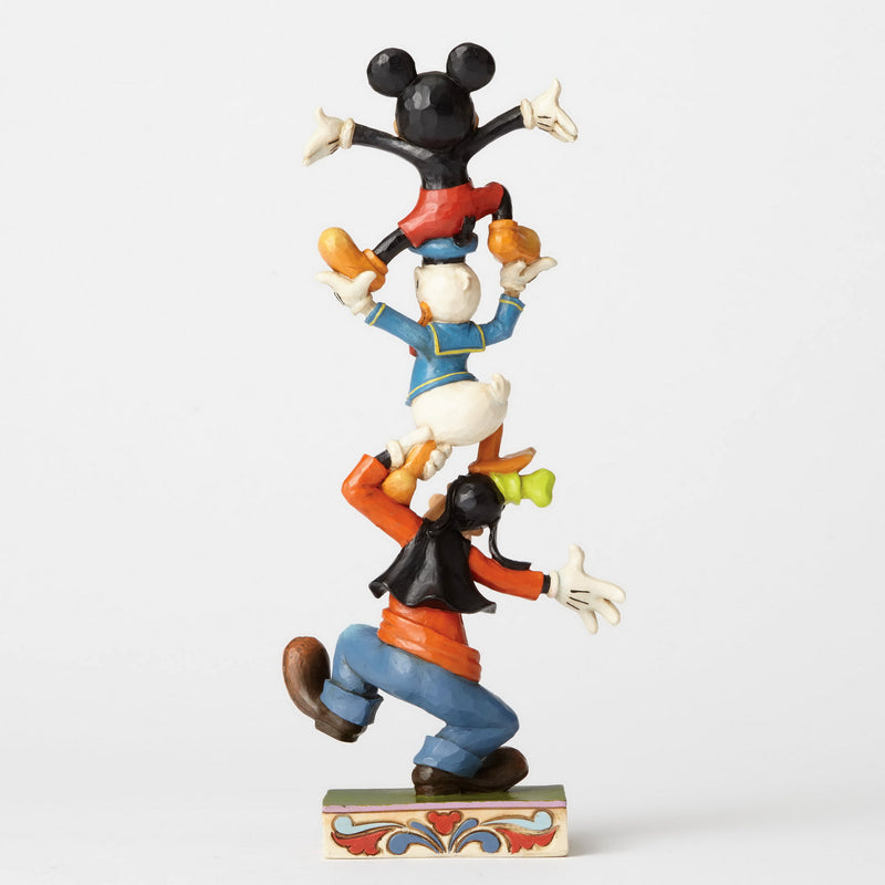 Disney Traditions - Goofy Donald and Mickey Teetering Tower
