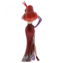 Photo from back: Jessica Rabbit from Disney Showcase Collection figurine. Jessica Rabbit one hand on her waist in a classic "akimbo" pose, and the other hand gracefully touching her long red hair. shop on Bella Casa Gifts & Collectables