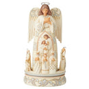 Heartwood Creek - 24.4cm/9.6" Angel with Nativity Scene