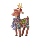 Heartwood Creek - 9cm/3.5" Reindeer with Hat Mini Figurine