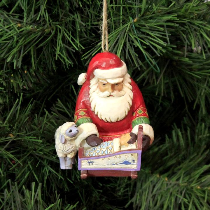 Heartwood Creek - Santa with Baby Jesus Ornament