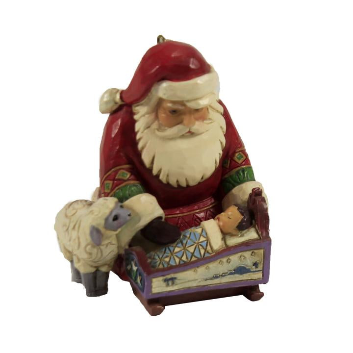 Heartwood Creek - Santa with Baby Jesus Ornament