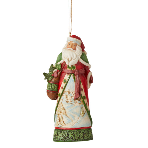 Heartwood Creek Hanging Ornament - 11.6cm/4.57" Santa With Winter Scene