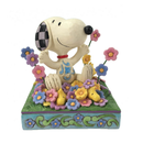 Peanuts by Jim Shore - 12cm/ 4.75" Snoopy Jumping Flowers