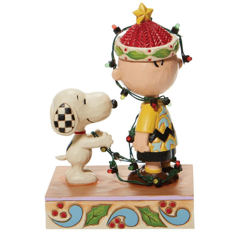 Peanuts by Jim Shore - 15cm/5.875" Charlie Brown Tangled Lights