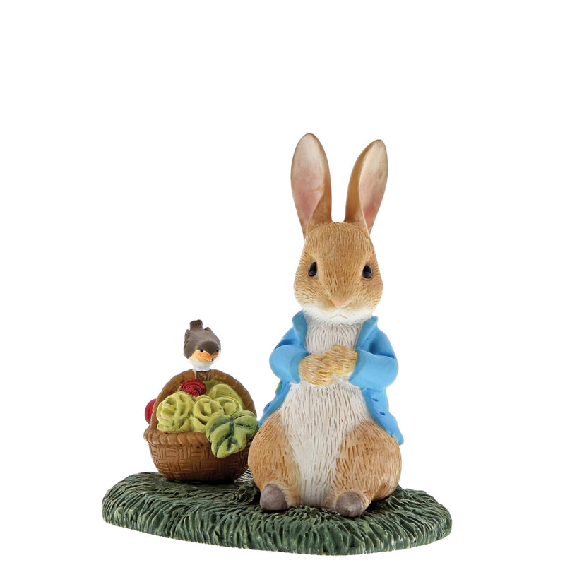 Beatrix Potter Miniature Figurine - Peter Rabbit With Basket