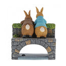 Beatrix Potter Miniature Figurine - Peter & Benjamin Bunny on the Bridge