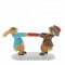 Beatrix Potter Winter - Peter Rabbit and Benjamin Pulling a Cracker Figurine
