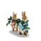 Figurine of Peter Rabbit and Flopsy carrying the leaves 