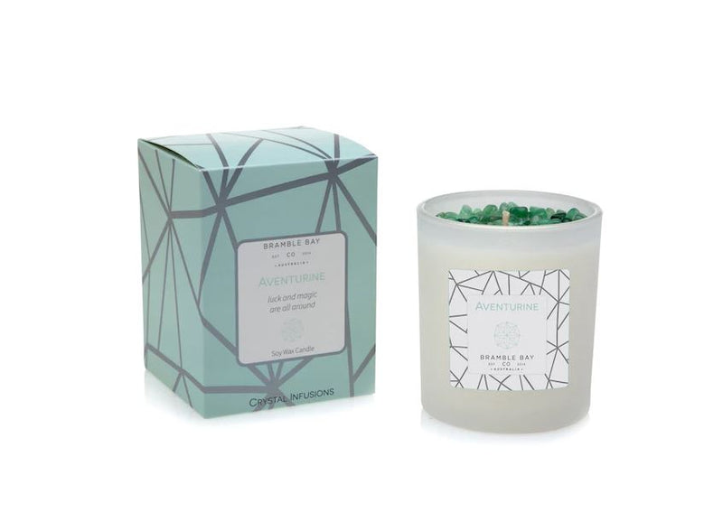 Bramble Bay Crystal Infusions Candle - Aventurine