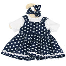 Hopscotch Collectibles Dolls Clothes – Navy Polka-Dot