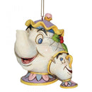 Jim Shore Disney Traditions - Mrs Potts & Chip Hanging Ornament