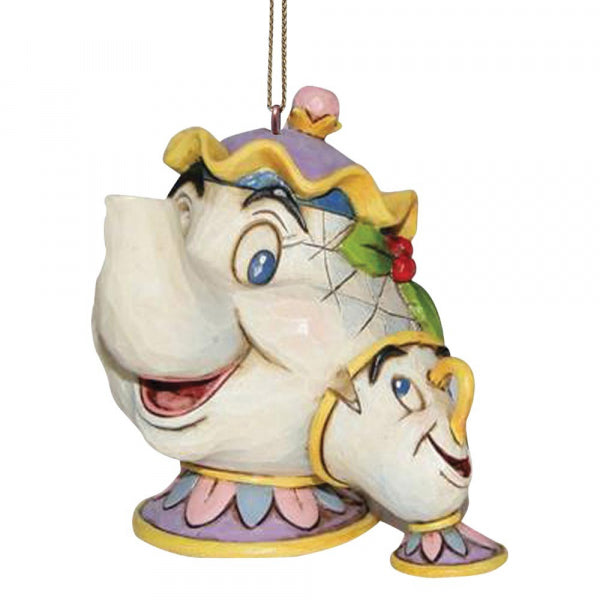 Jim Shore Disney Traditions - Mrs Potts & Chip Hanging Ornament