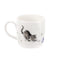 Back: Royal Worcester Wrendale Designs - Fine Bone China Cat and Mouse Mug 310ml, a cat is playing with a mouse