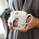 Holding a Royal Worcester Wrendale Designs - Fine Bone China Cat and Mouse Mug 310ml
