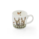 Royal Worcester Wrendale Designs Donkey Mug, two donkeys and birds 