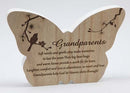 Sincerity Butterfly Sentiment Plaque - Grandparents