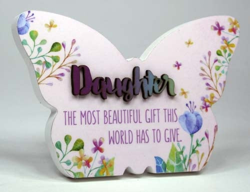 Spring Fever Butterfly Plaque 15x10cm Daughter