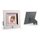 Whitehill Baby - Silverplated Pink Star Baby Square Photo Frame (7.6cm x 7.6cm)