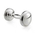 Whitehill Baby - Silver Plated Bead Dumbell Rattle with unique dumbbell shape and beaded accents 