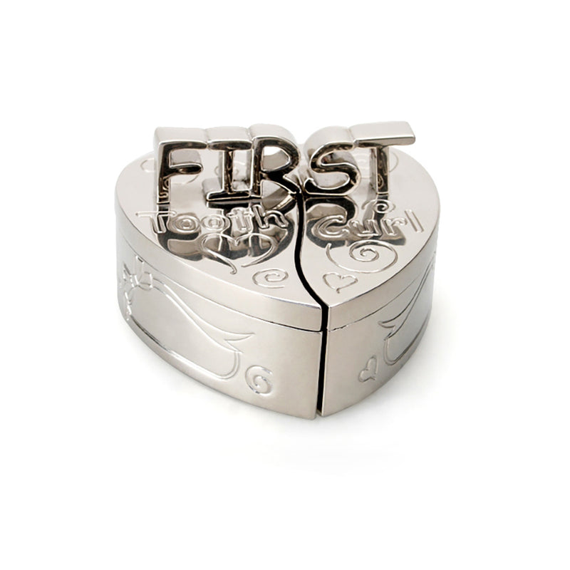 Whitehill Baby - Silverplated Heart First Tooth & Curl Box