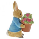 Beatrix Potter Mini Figurine Peter Rabbit Brings Flowers