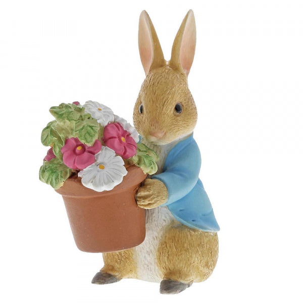 Beatrix Potter Mini Figurine Peter Rabbit Brings Flowers